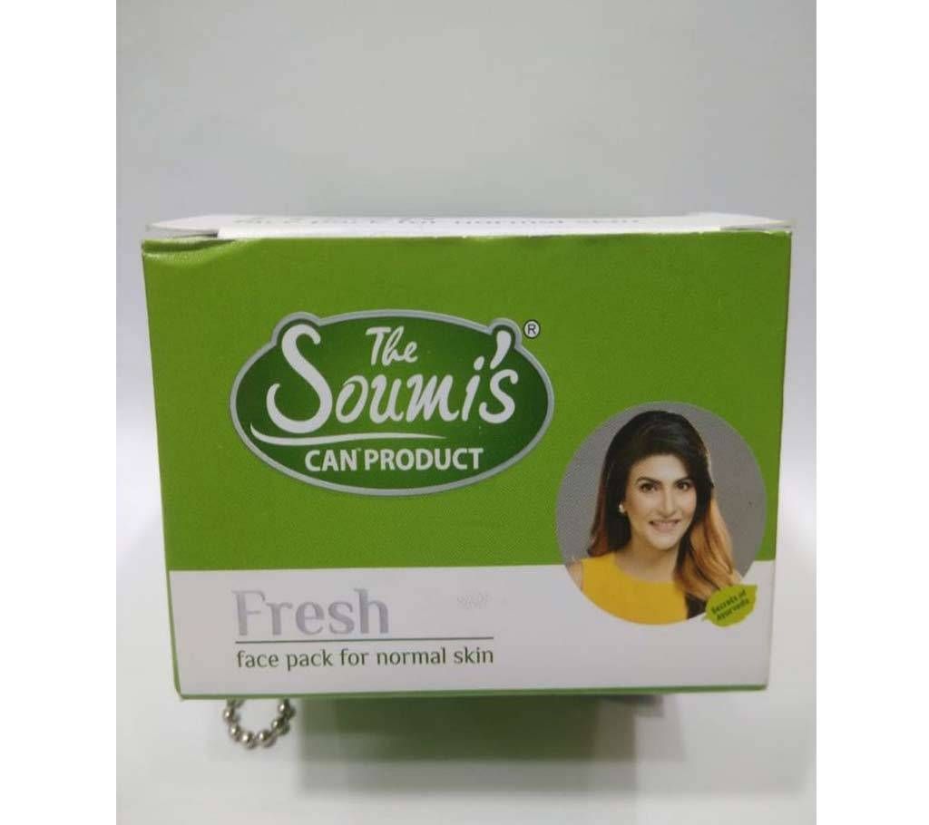 Soumis can product fresh face pack