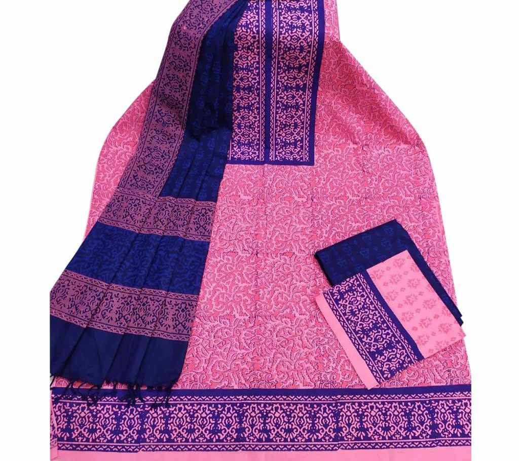 Unstitched Block Printed Cotton Salwar kameez st-29