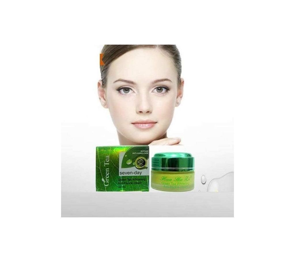 Description: GREEN TEA WHITENING Anti -Freckle CREAM- DNM  GREEN TEA WHITENING CREAM RESULT WITHIN 7 DAYS GUARANTEED IT REMOVES PIMPLE FRECKLES AND BL