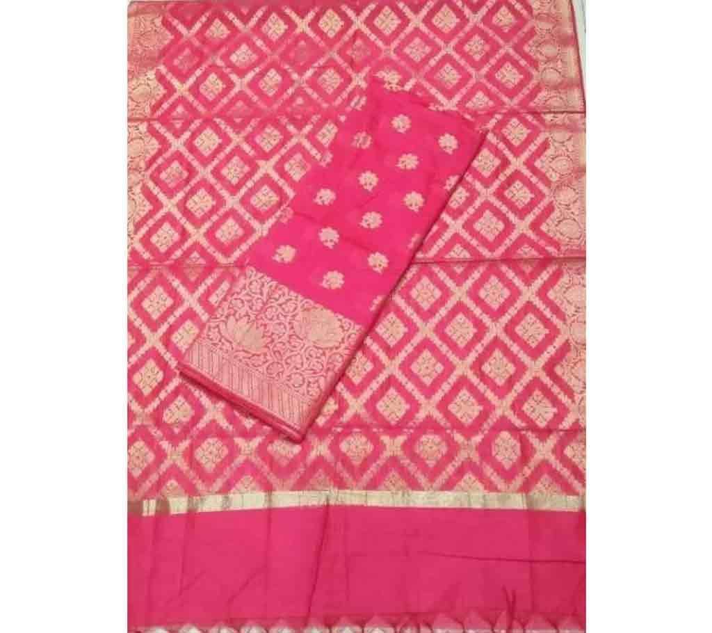 Unstitched Indian katan two piece