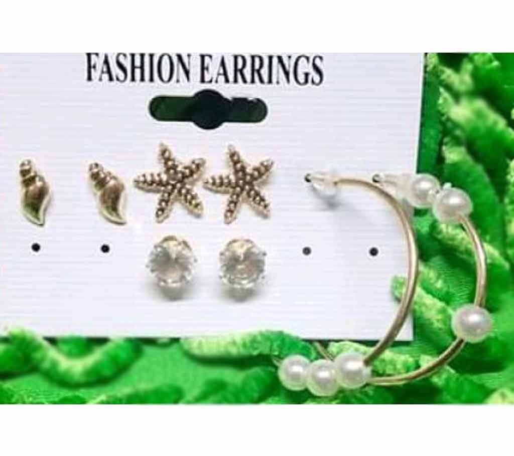 4 Pairs Earring