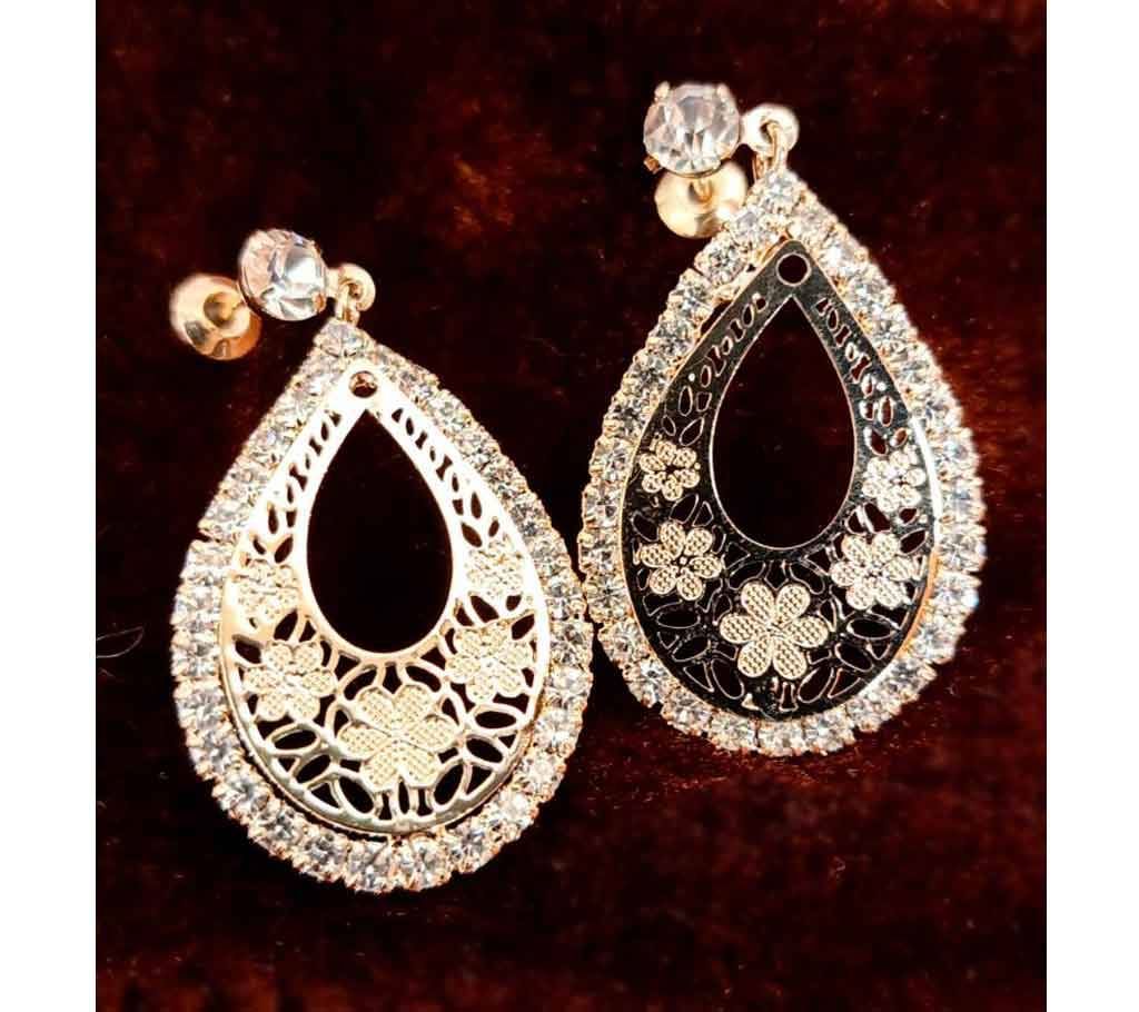 Stone And Metal Party Earring For Women 