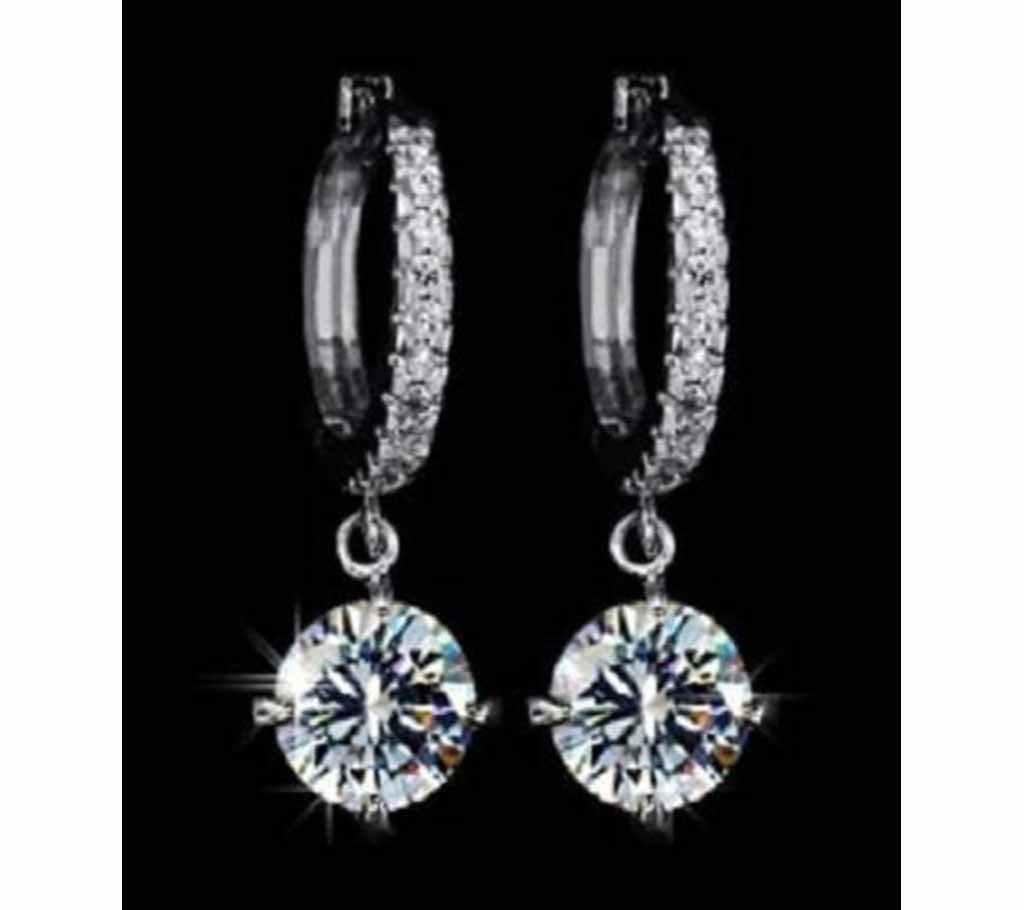Crystal hoop earrings
