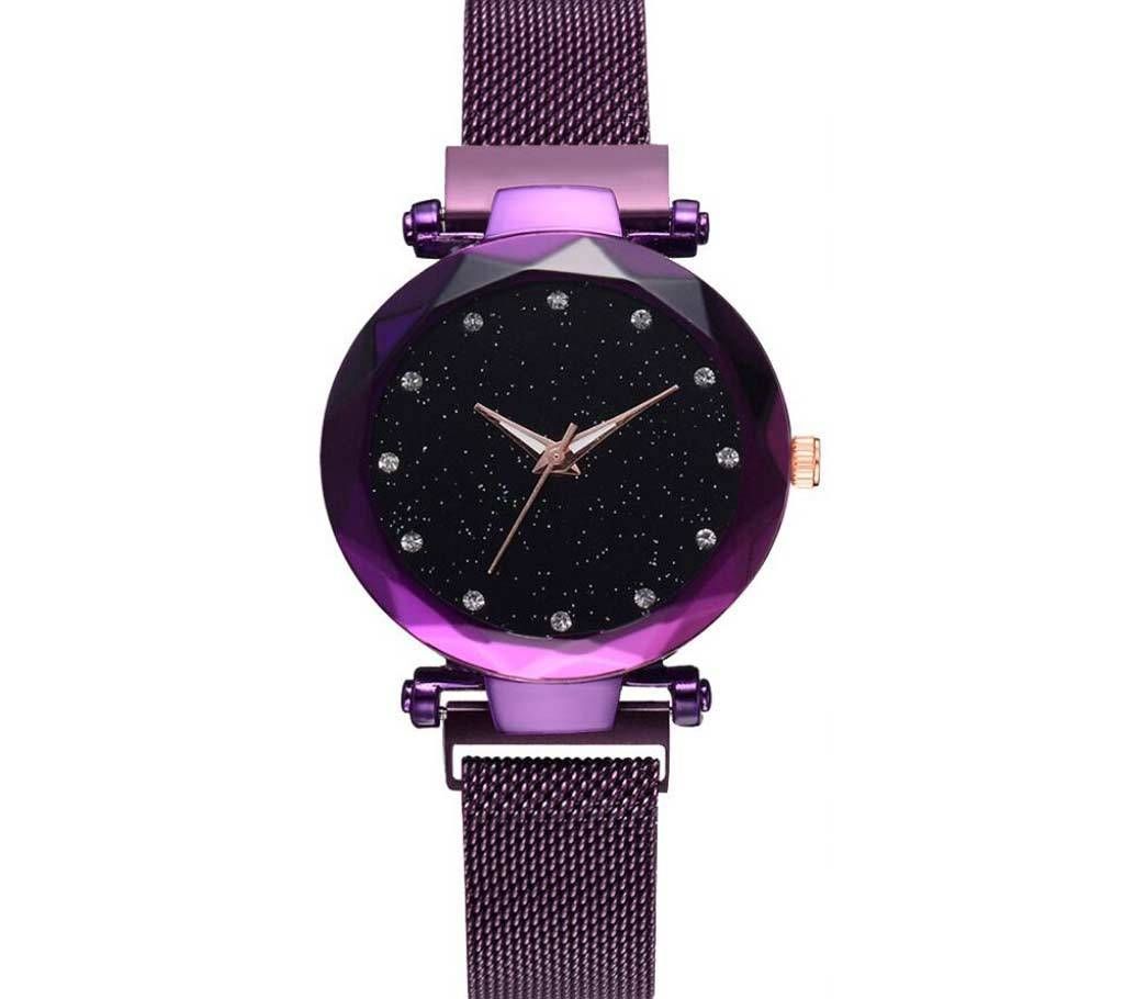 Ladies Magnet Watch Purole