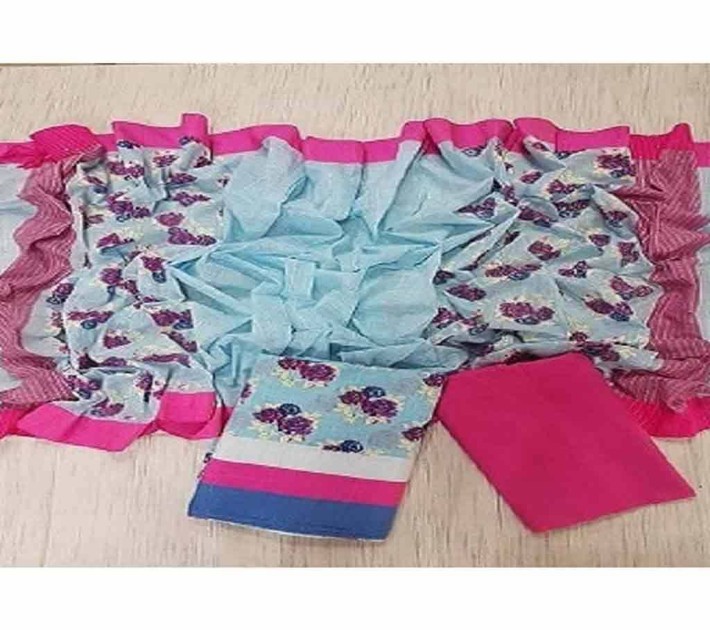 Handloom Tat Chomki Cotton Shalwar Kameez For women [3pcs]-3