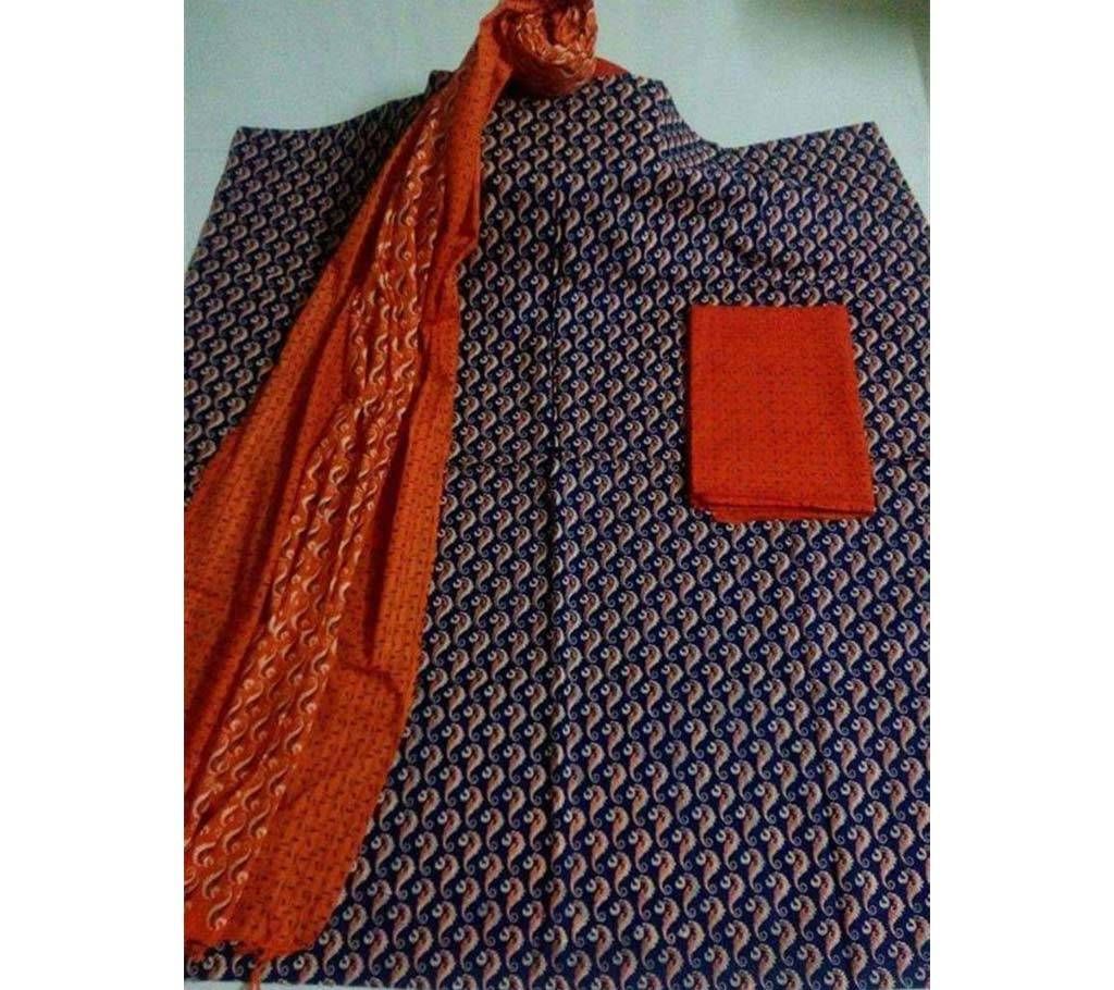 Unstitched Aarong Cotton Three Piece 