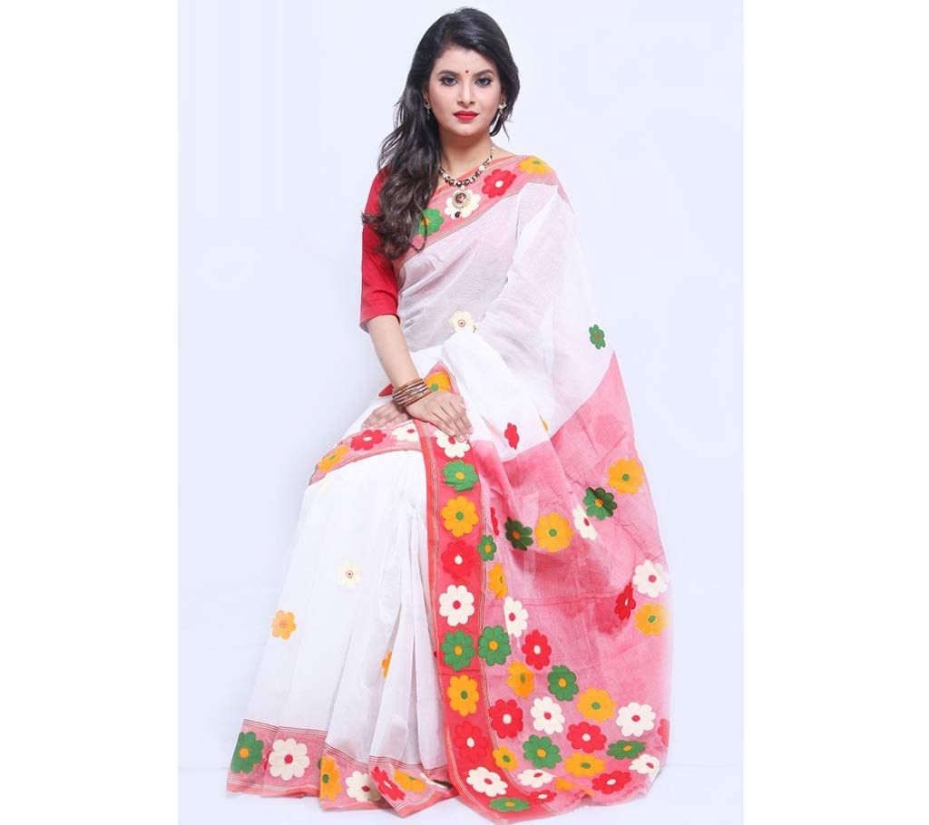 Three shade pure cotton sharee