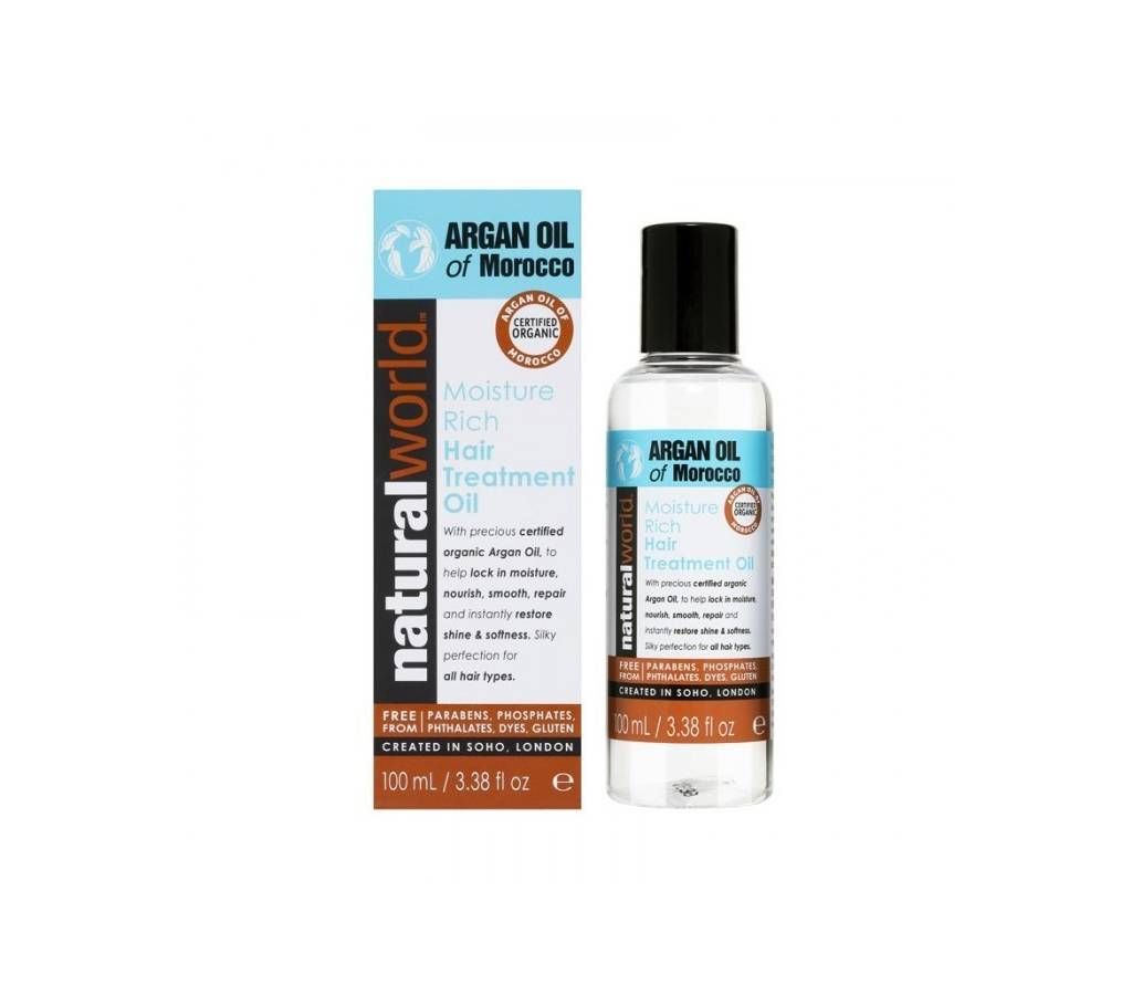 Moroccan Argan Oil Moisture Repair Hair Treatment Oil - 100ml UK 
