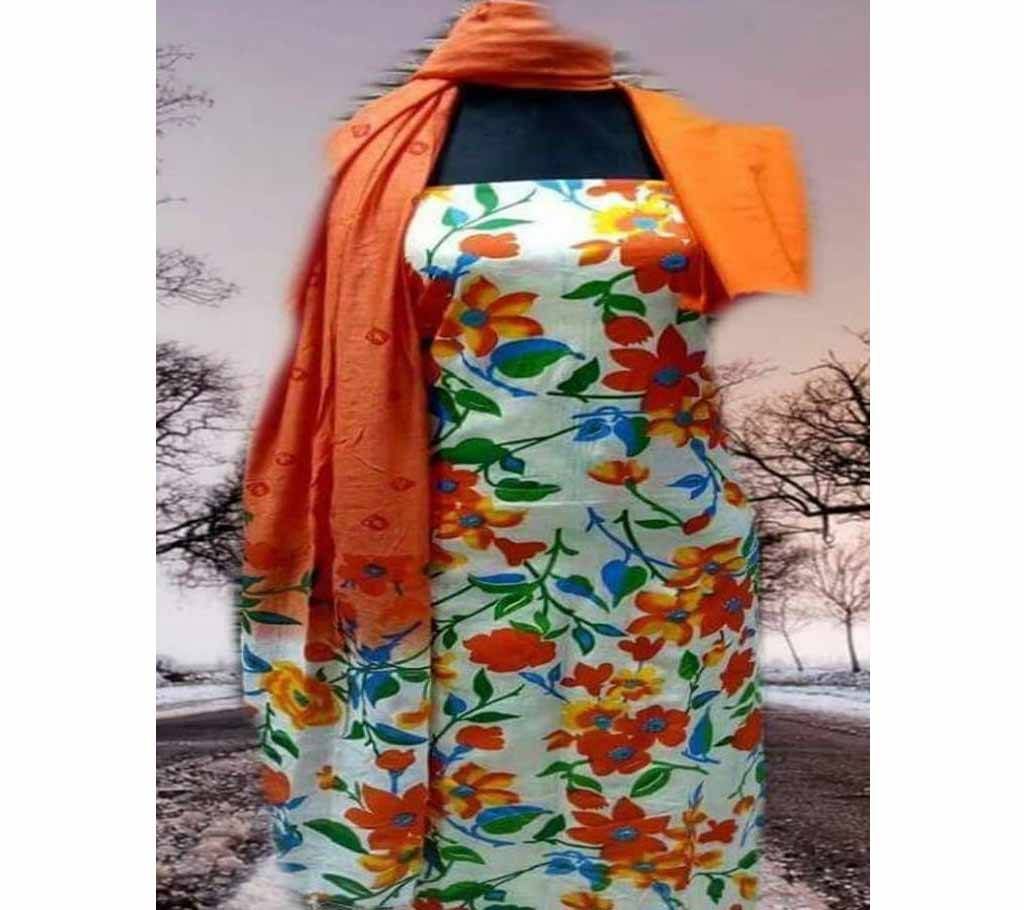 Unstitched block printed cotton replica salwar kameez seblock-615