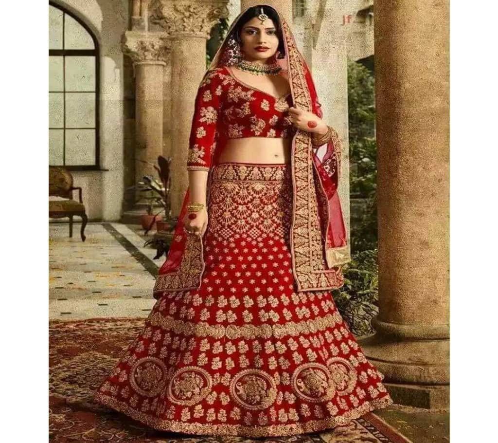 Semi stitched Georgette Party Wear Lehenga  (Replica)