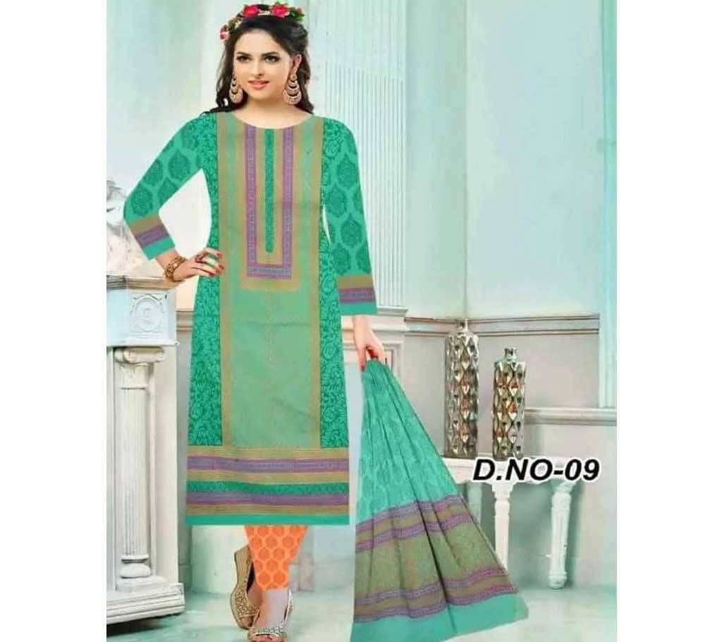 Un-stitched Rajdhani Voyel Cotton Block print Salwar kameez St block-920 - Copy