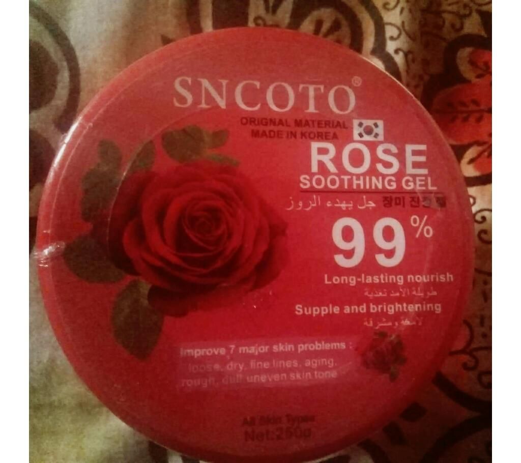 SNCOTO orignal material rose soothing gel 99% rose gel , long-lasting nourish suppple and brightenig gel  Korea 