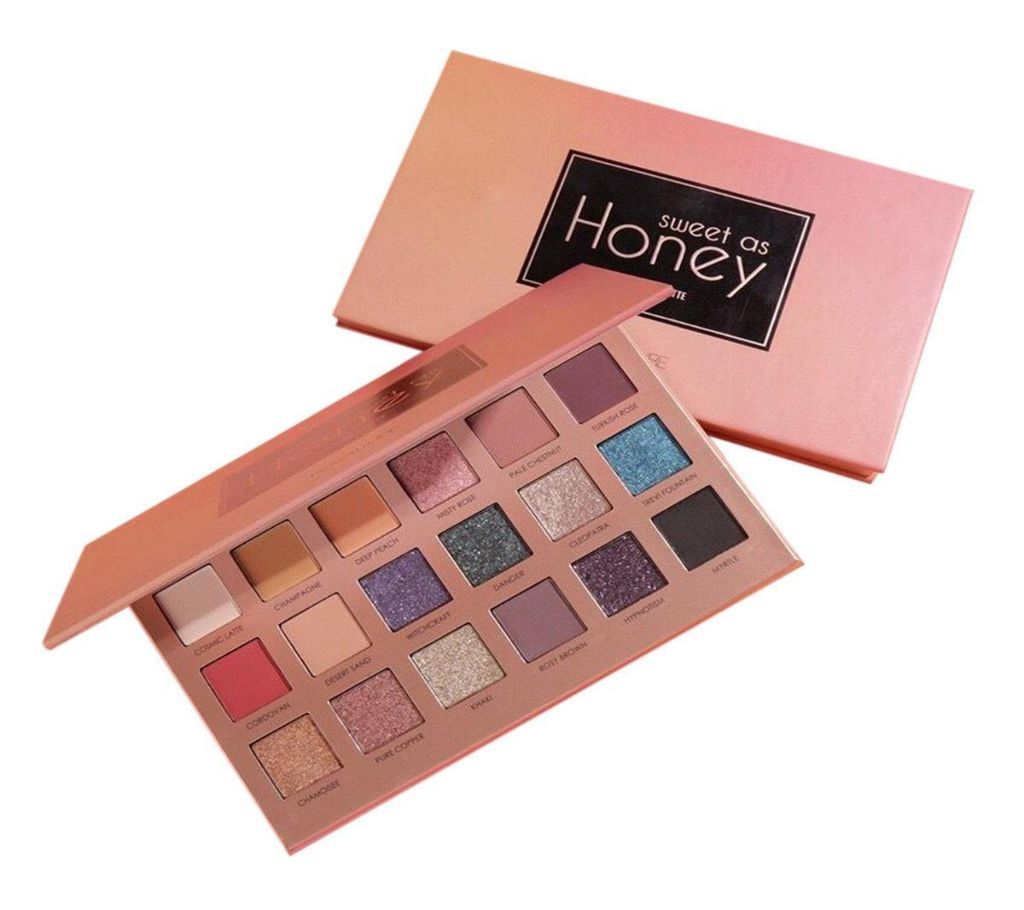 Focallure Matte Glitter Honey Eyeshadow Pallete 18 Colors 50 g
