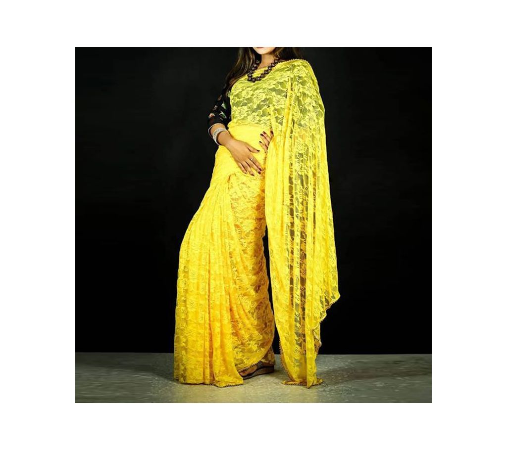 Jaipuri Saree Full Yellow