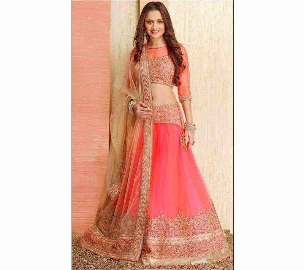 Un stitched Georgette lehenga- replica 