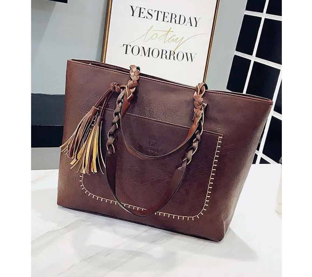 Women New Design Artifical Leather Sidebag Handbag (1834 Chocolate)