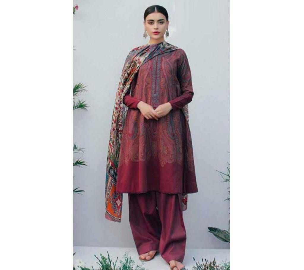 ROSEMEEN TEXTURE BY FEPIC Suits- 35006 Unstitched COTTON 3 pcs