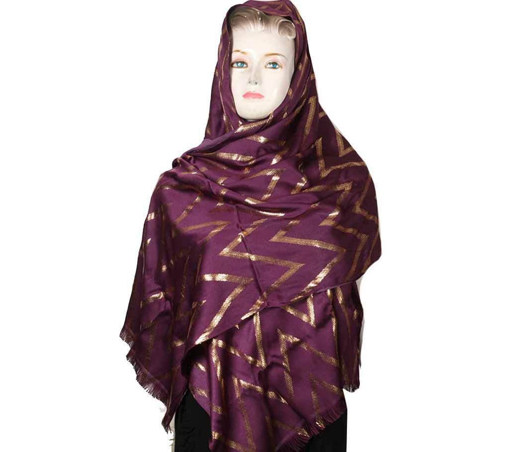 Soft silk foil print hijab