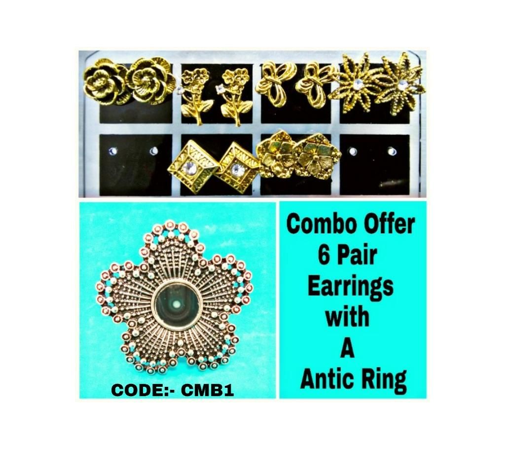 Antique Earrings Combo Offer (6 pair)