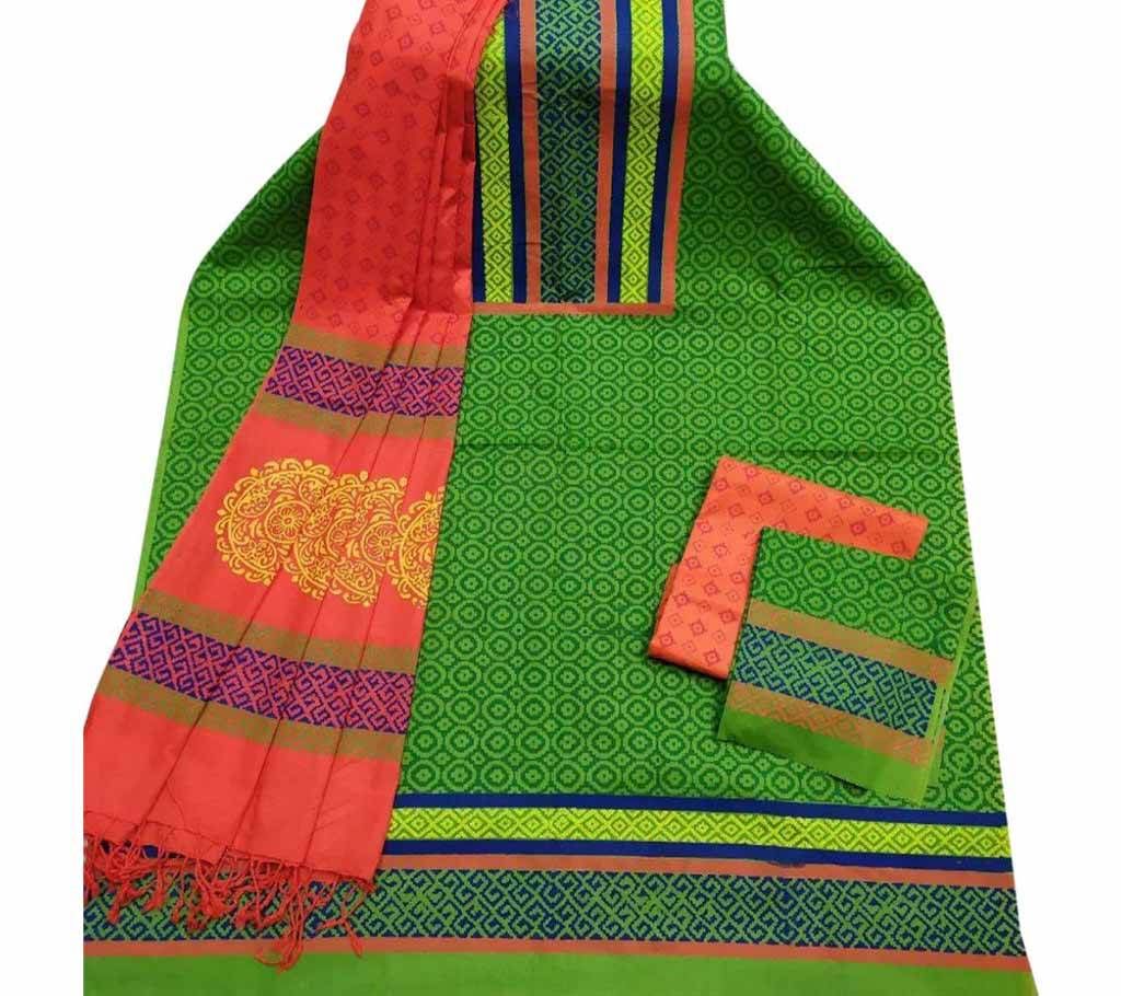 Unstitched Block Printed Cotton Salwar kameez st-9