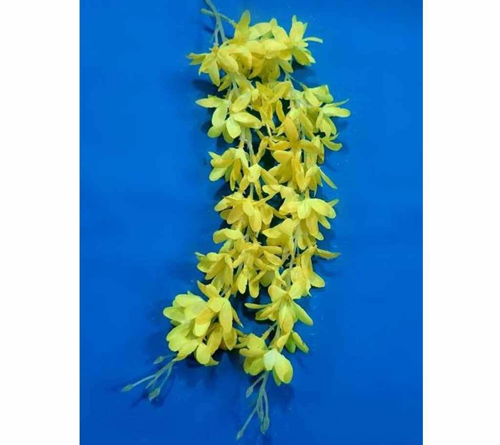 Lemon Yellow Color Artificial Hair Flower For Woman