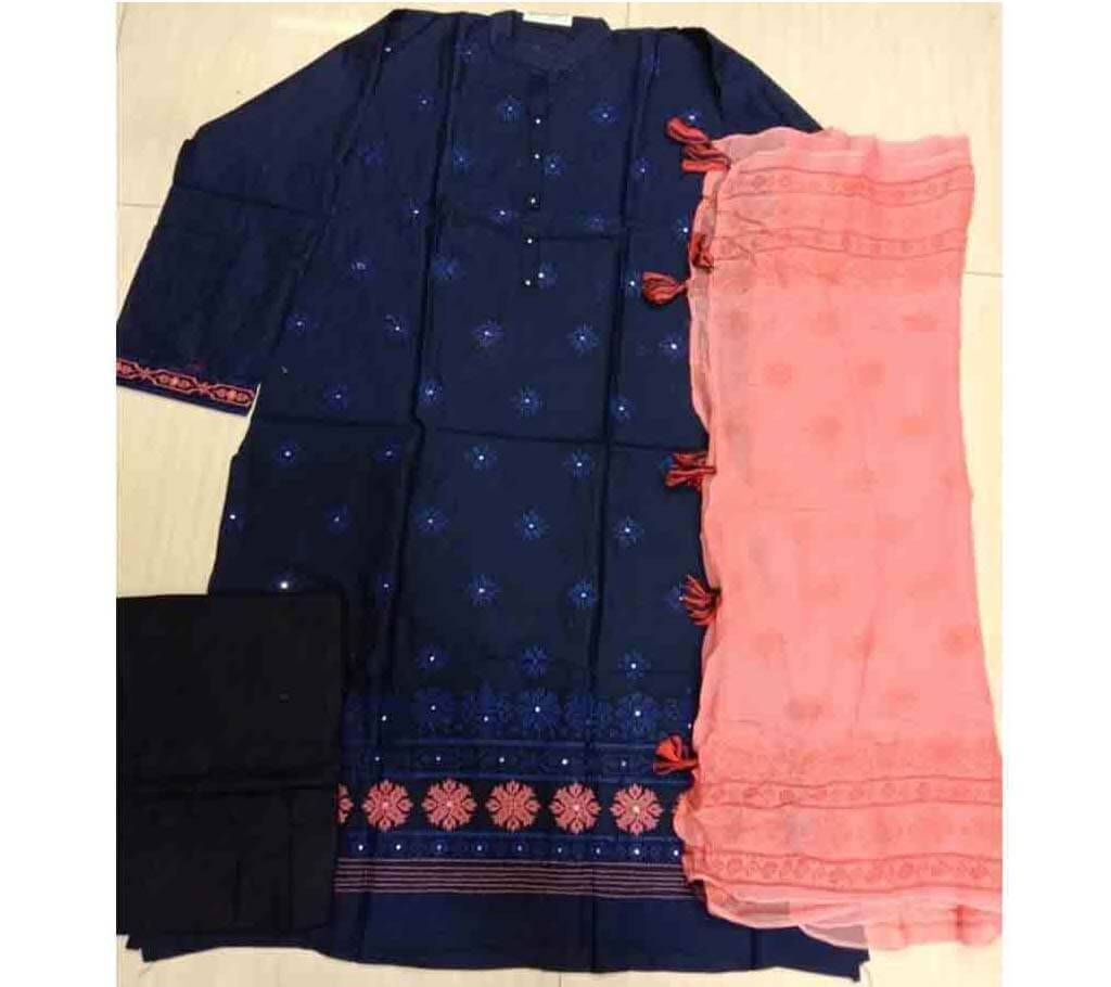 Semi Stitch 3Pcs - D.No-11-1774 - 001 - KST