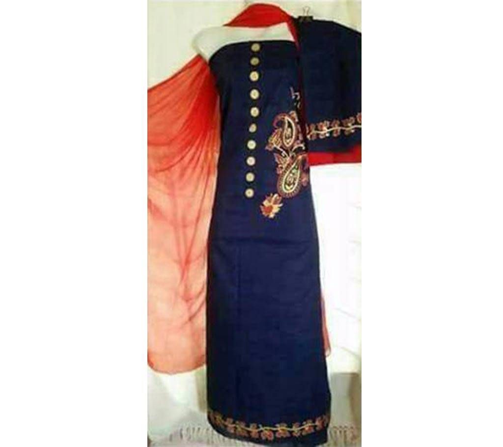 Block printed casual cotton three piece-copy 