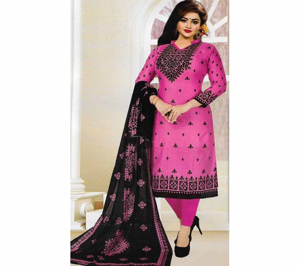 Unstiched Printed Cotton Three Piece 8
