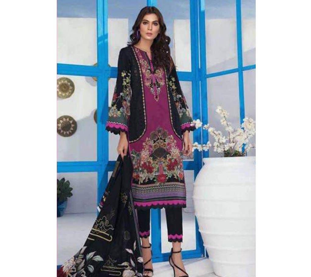 Ferdous Collection Unstitched Pakistani Lawn 3Pcs-Pink