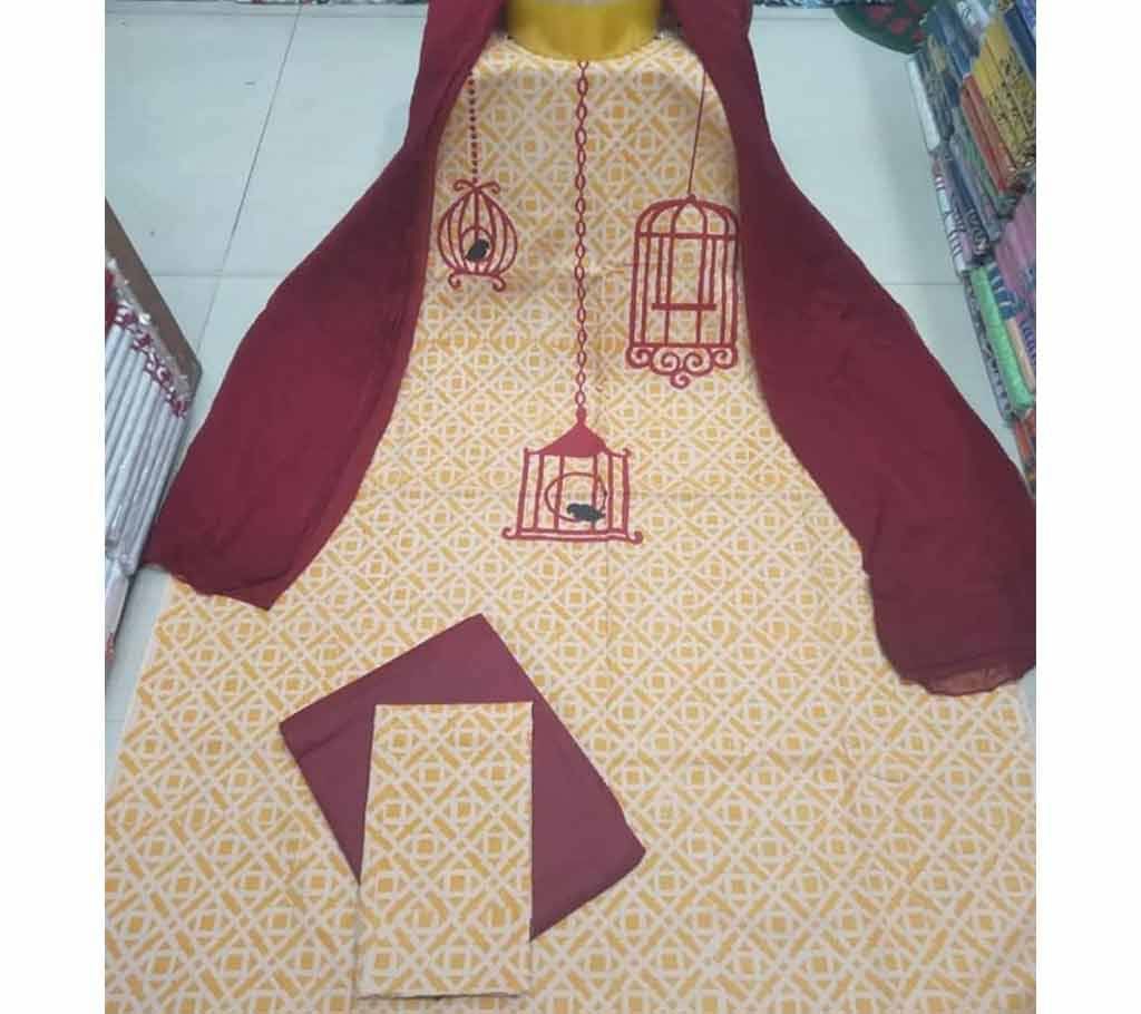 Rajdhani Voil Cotton Block Printed Shalwer Kameez for Women-19
