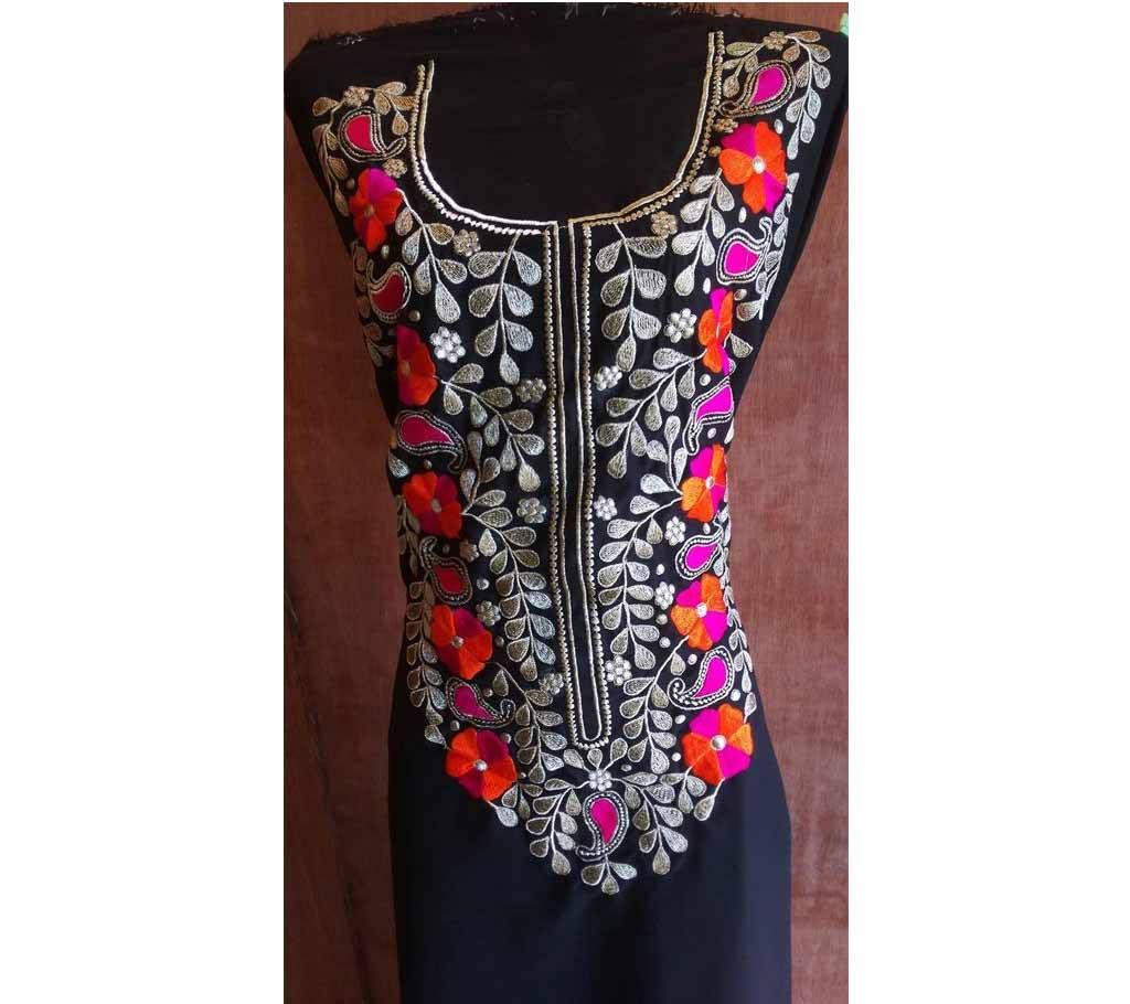 Unstitched Georgette Embroidery Kurti 