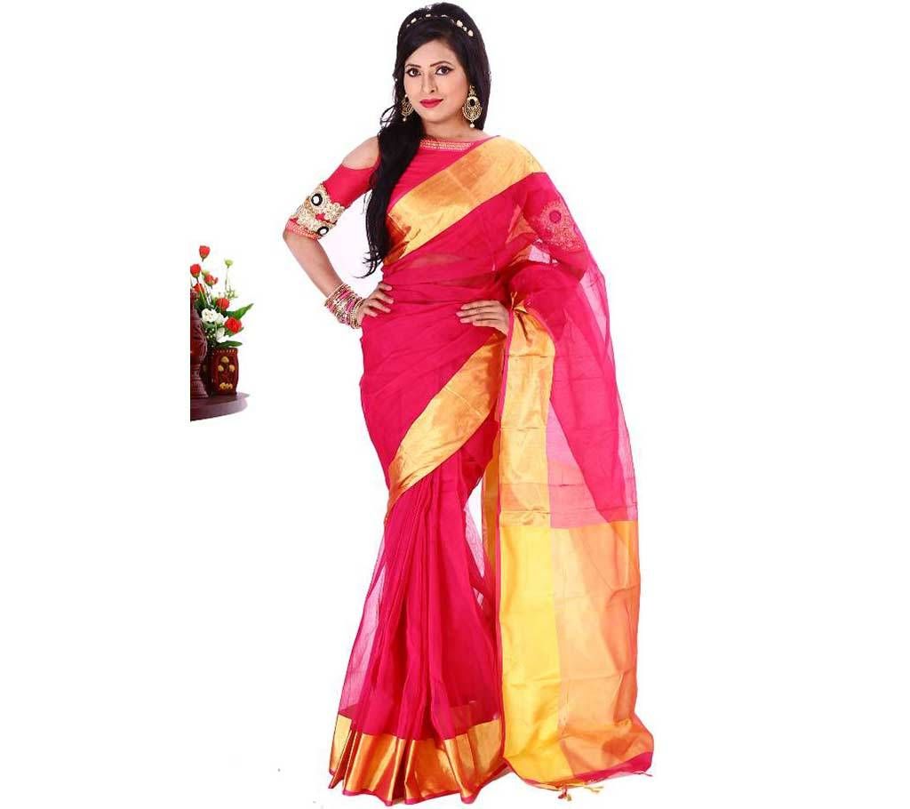 Majenta half silk sharee