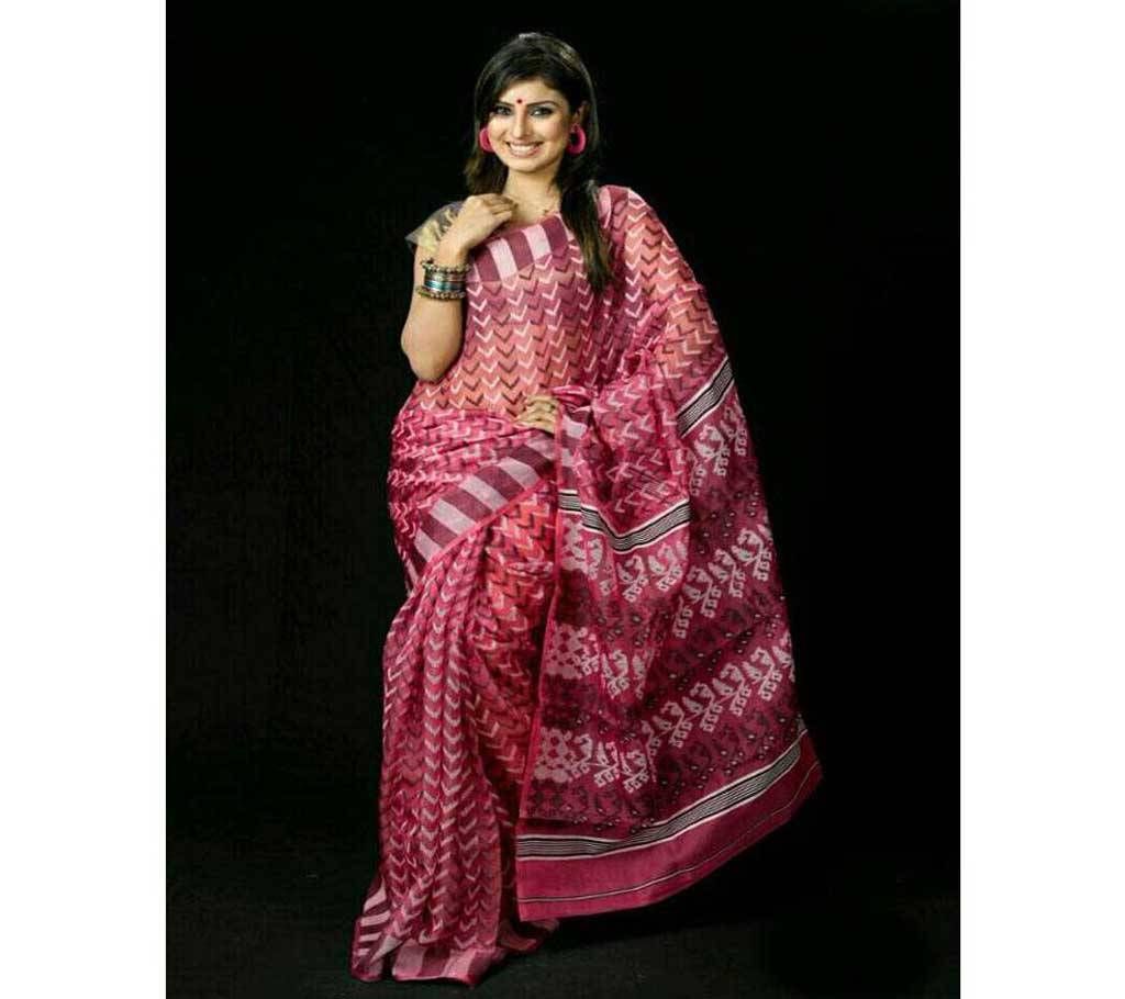 Moslin Jamdani Saree with blouse piece 