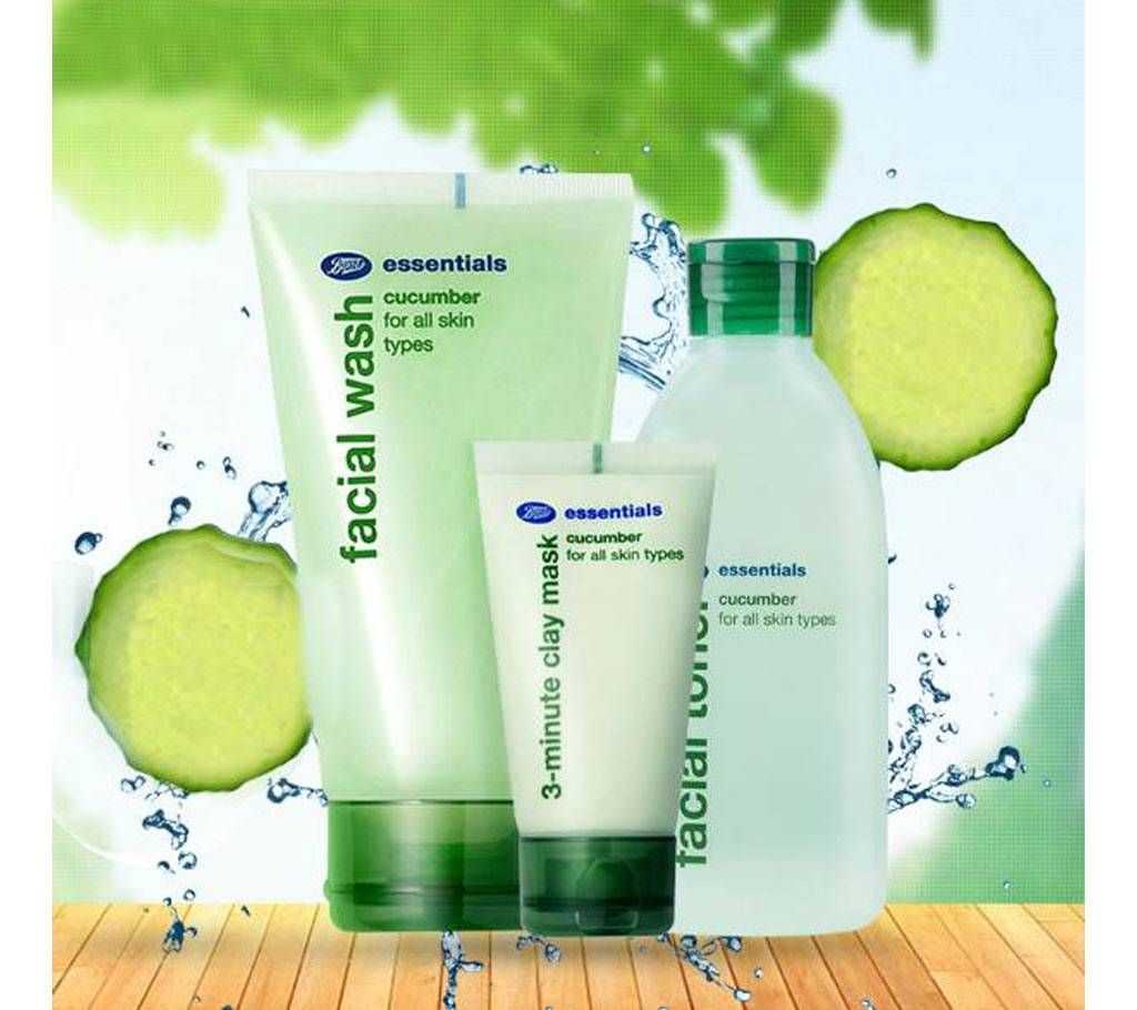 Boots Essentials Cucumber Facial Set 3 in 01