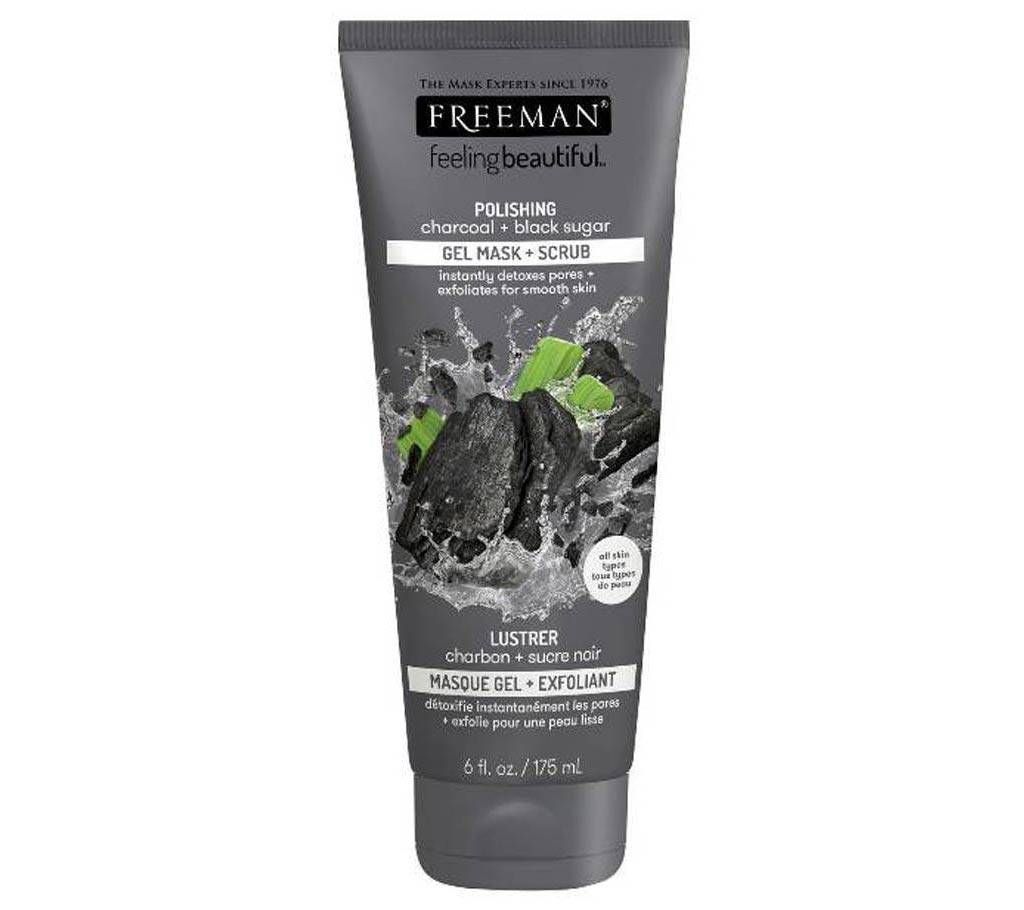 Freeman polishing charcoal+black sugar Gel Face Wash 175ml