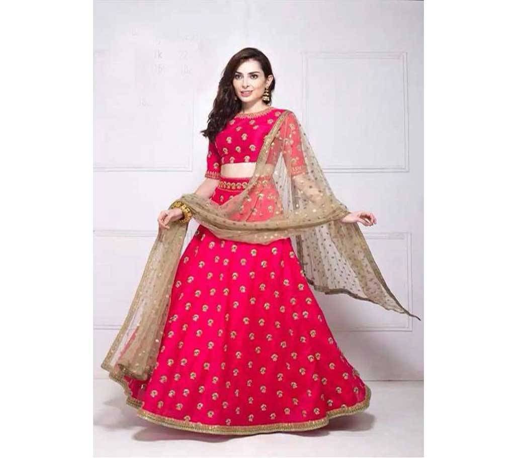 Indian Unstitched Georgette Three Piece With Embroidery Work (Copy)
