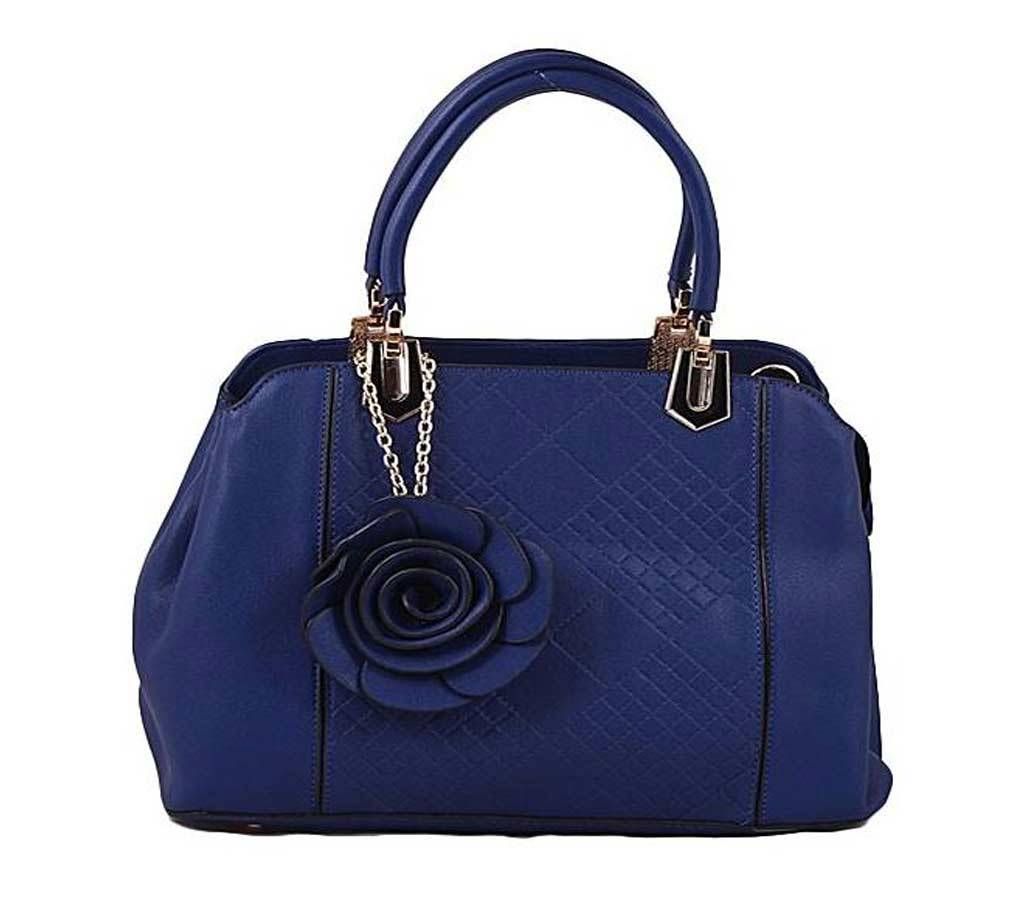 Navy Blue PU Leather Hand Bag For Women