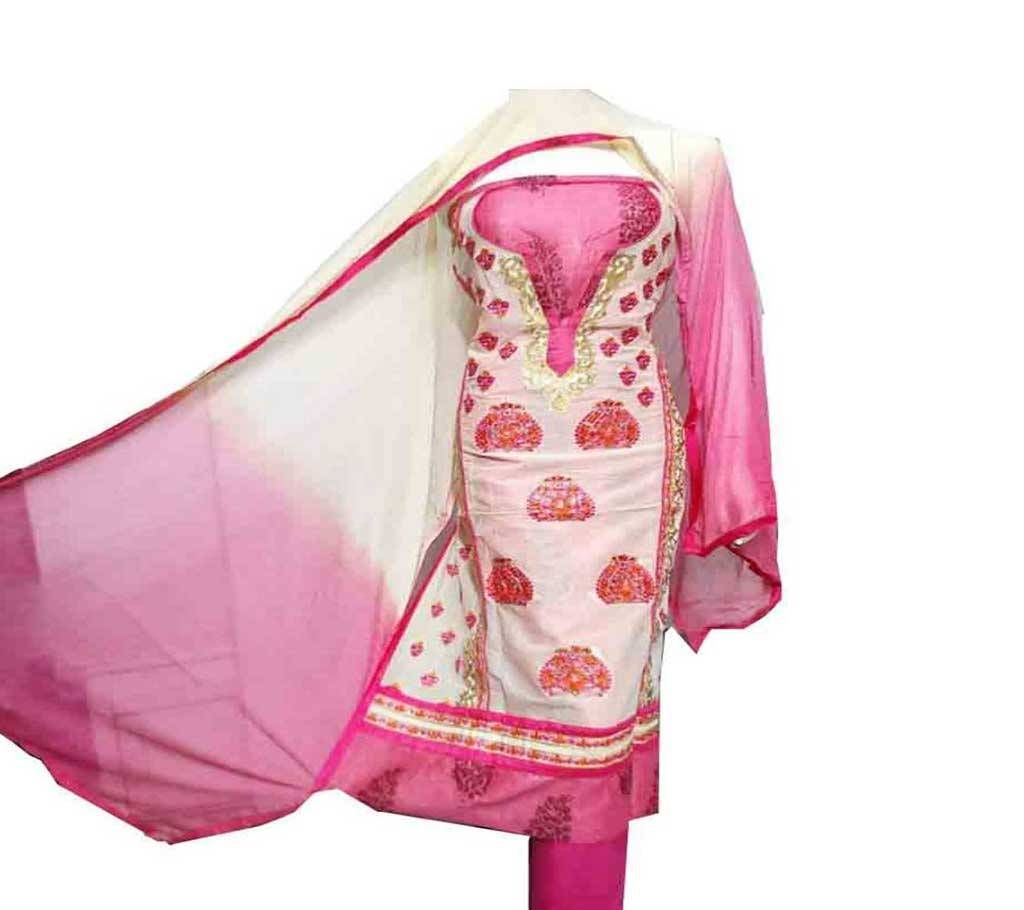 Unstitched Moccasin Indian Cotton Salwar Kameez
