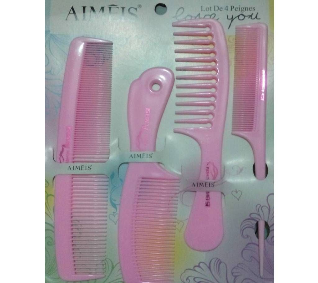 Aimeis  Pink Comb Set Of 4