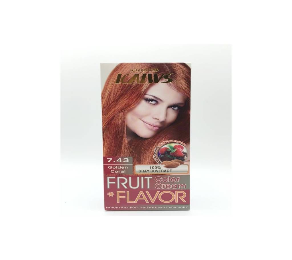 KAIWS HAIR COLOR 7.43 Golden Coral 60ml - China 