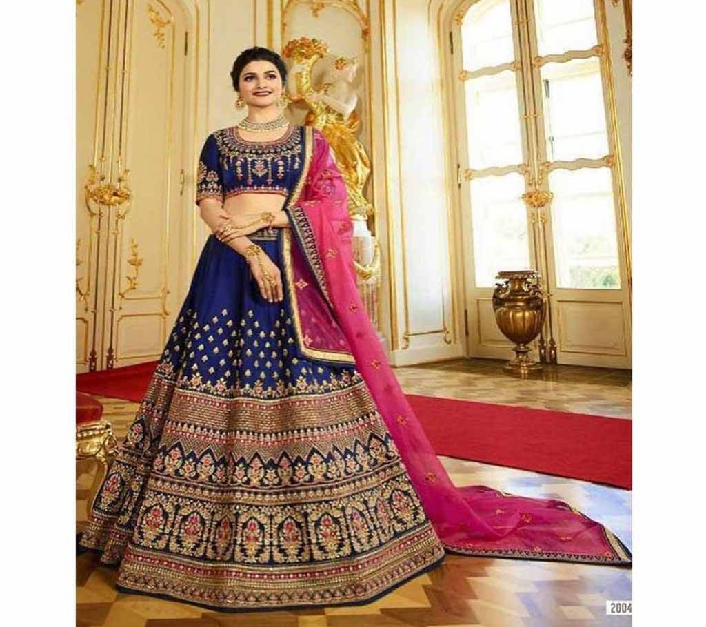 Semi-Stitched Indian Weightless Georgette Embroidery Lehenga