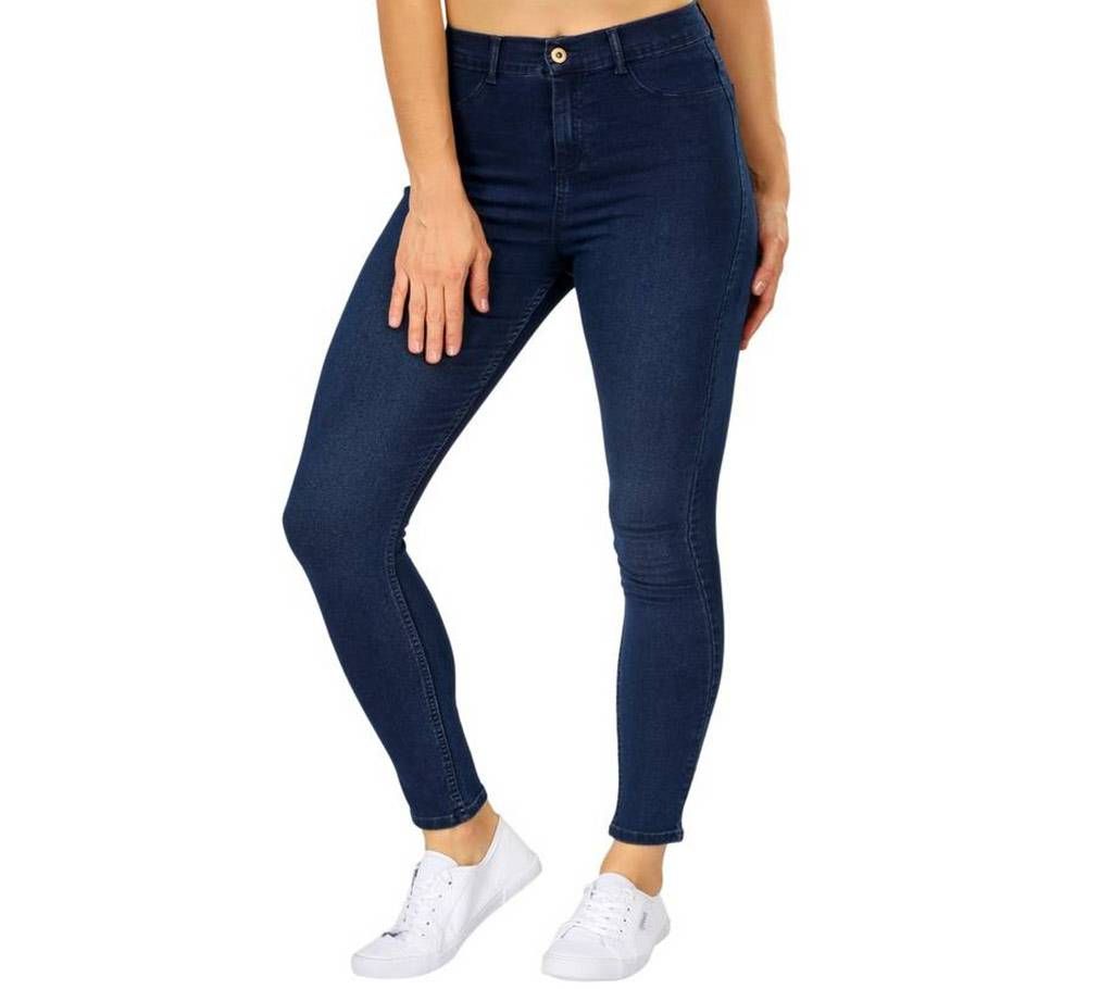 Women Fashionable and Comfortable Deep Blue Denim Ladies Skinny Pant