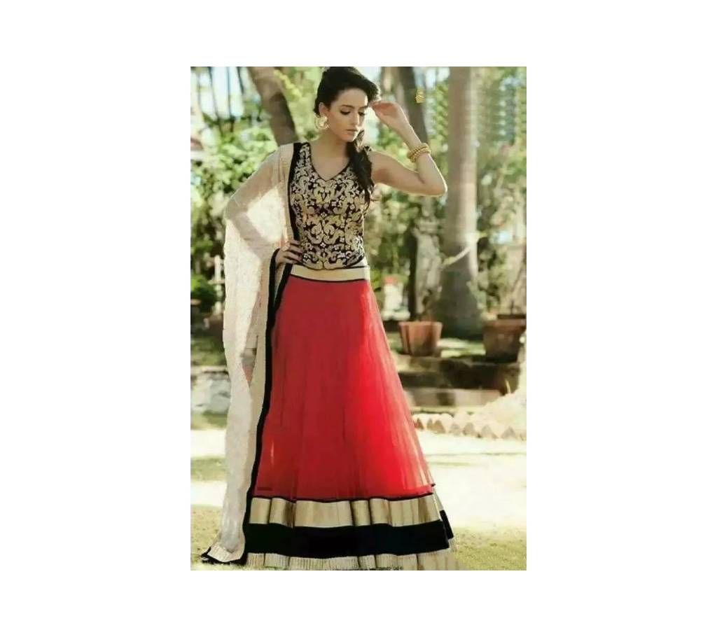 Unstitched Gorget Long Party Suit (Copy)