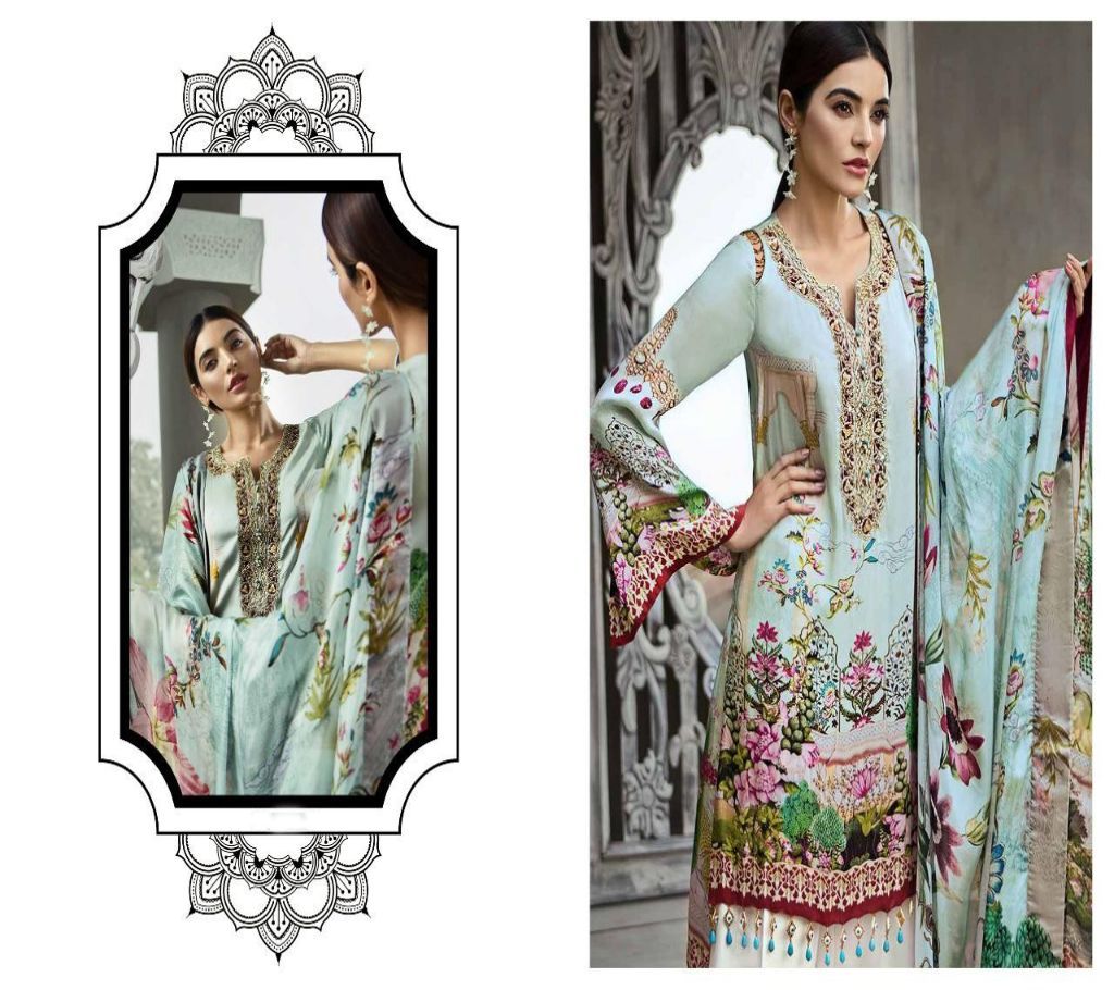 Original Unstitched Pakistani Lawn Salwar Suit