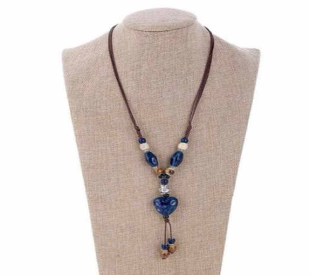 Heart Sharp Ceramics bead Necklace for Women