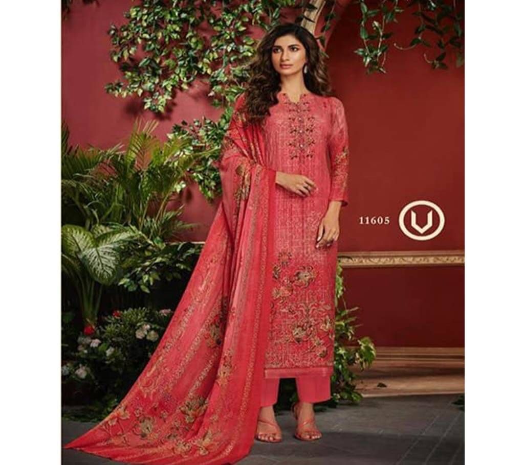 Vivek Roma Unstitched Digital Print Three Piece 