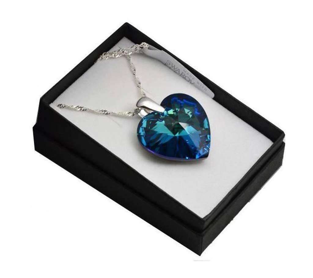   love blue color Titanic stone locket