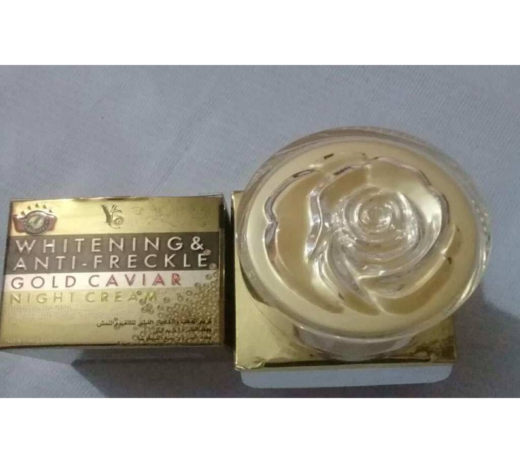YC whitening & anti freckle golg caviar night cream 20 g Thailand