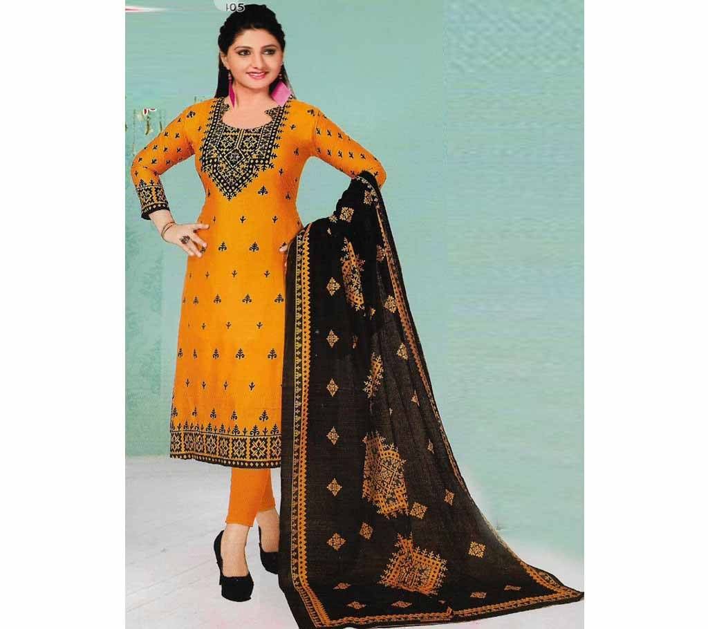 Unstiched Printed Cotton Three Piece7