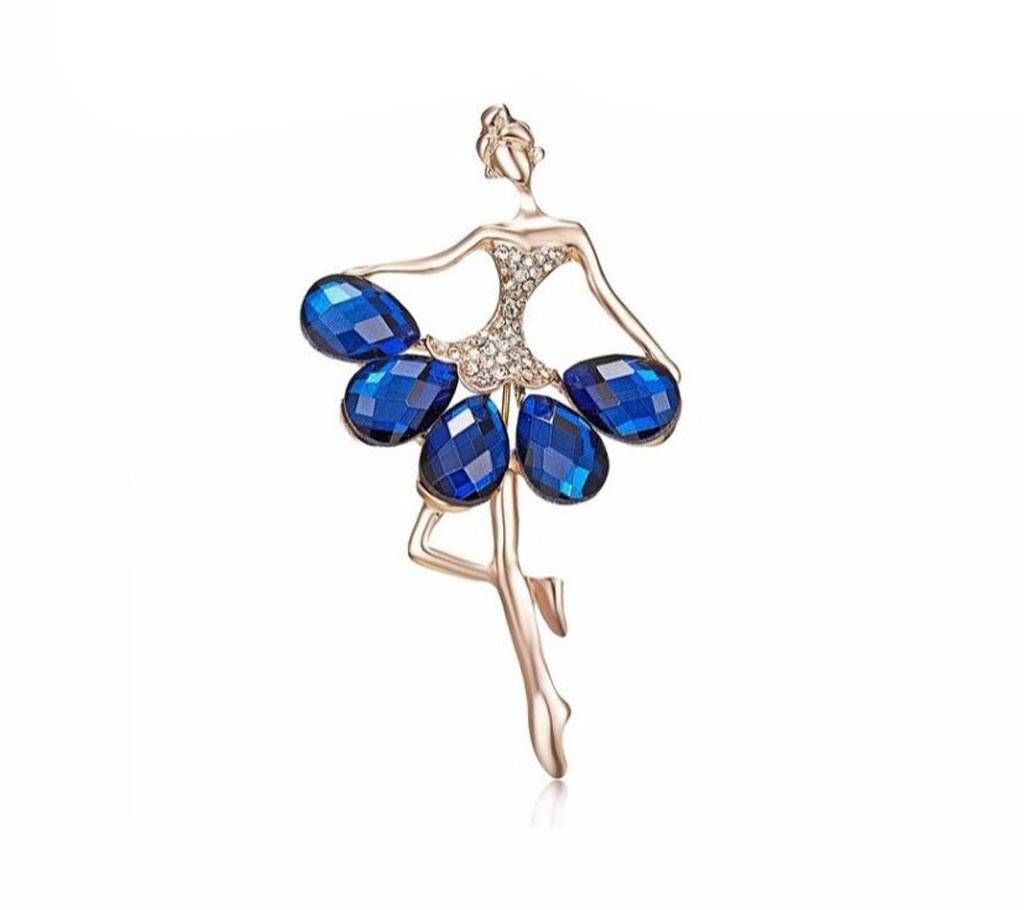  Crystel Art Ballet Dancer Girl  Brooches Pin For Women